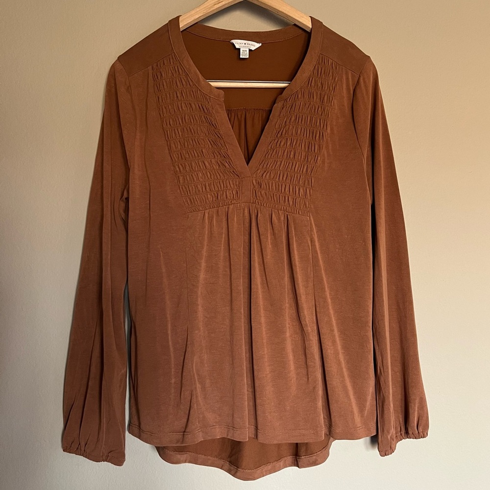 Lucky Brand Rust Brown Top Medium